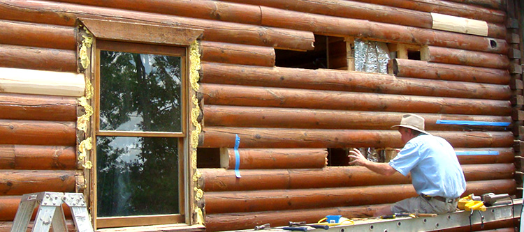 Log Home Repair Ideal, Georgia